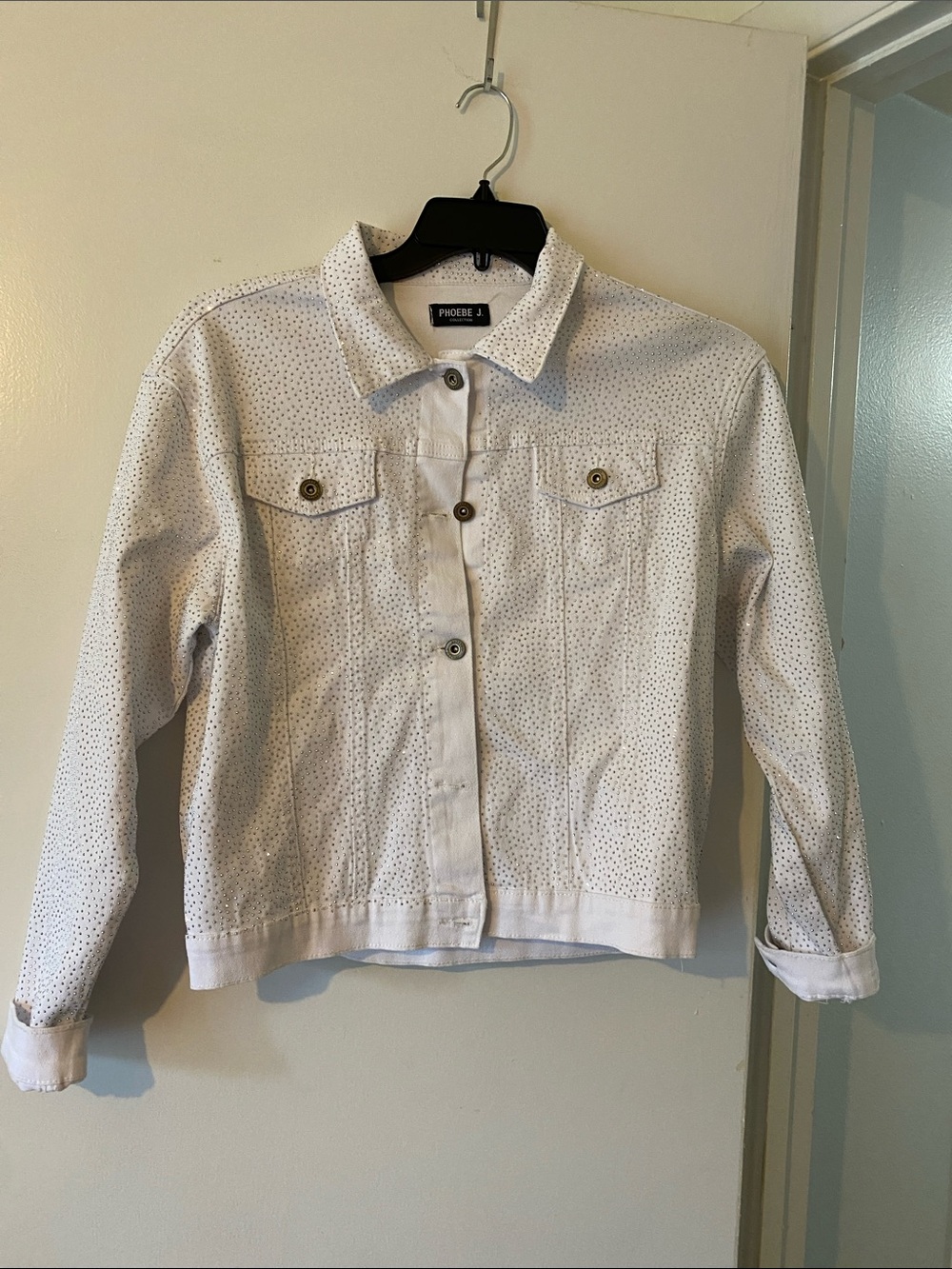 White Sparkly Denim Jacket